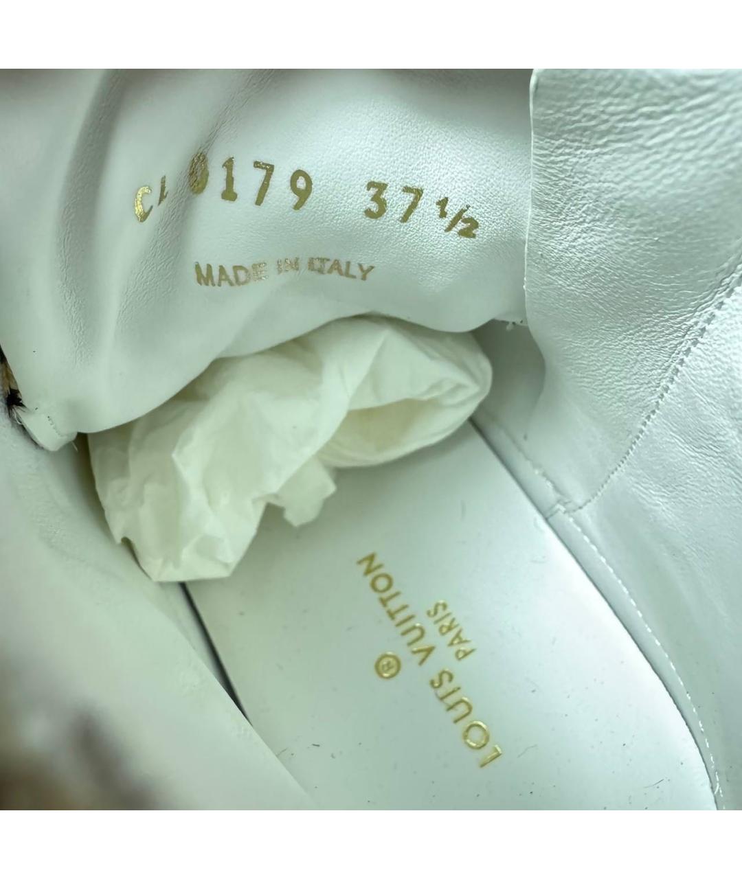 LOUIS VUITTON Коричневые кожаные кеды, фото 7