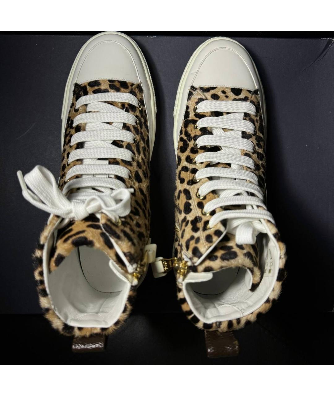 LOUIS VUITTON Коричневые кожаные кеды, фото 8