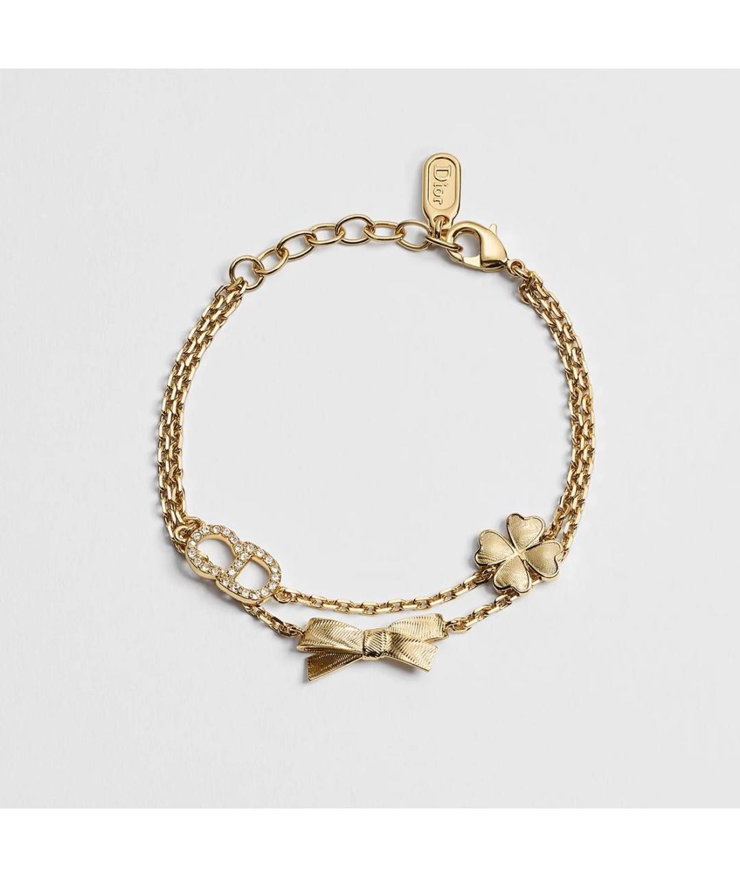 CHRISTIAN DIOR Золотой металлический браслет, фото 3