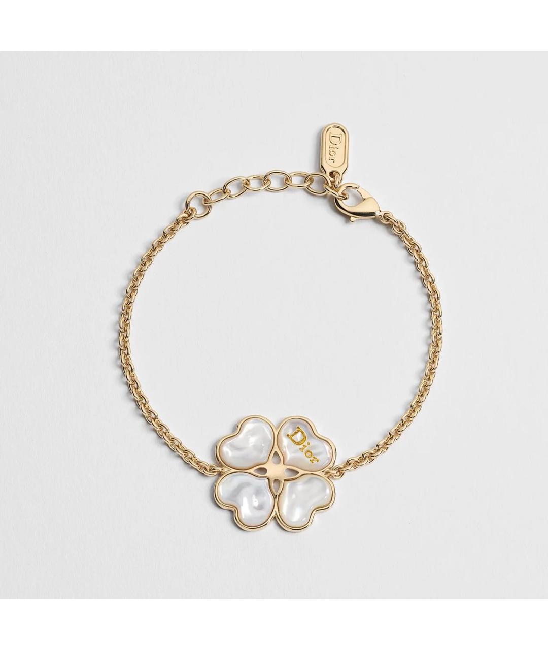 CHRISTIAN DIOR Золотой металлический браслет, фото 4