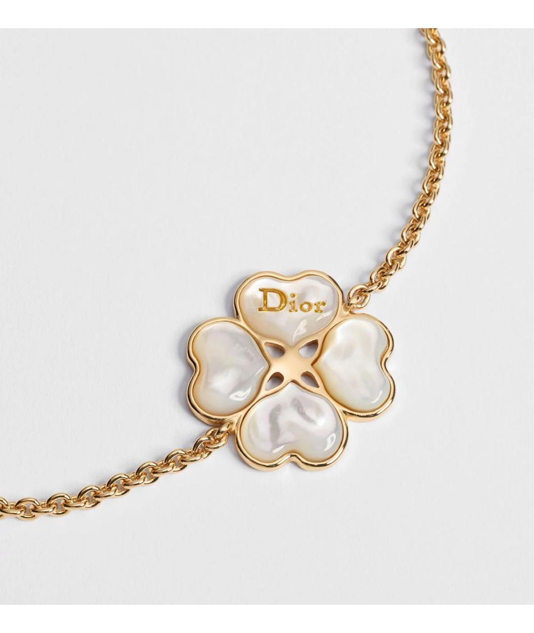 CHRISTIAN DIOR Золотой металлический браслет, фото 3