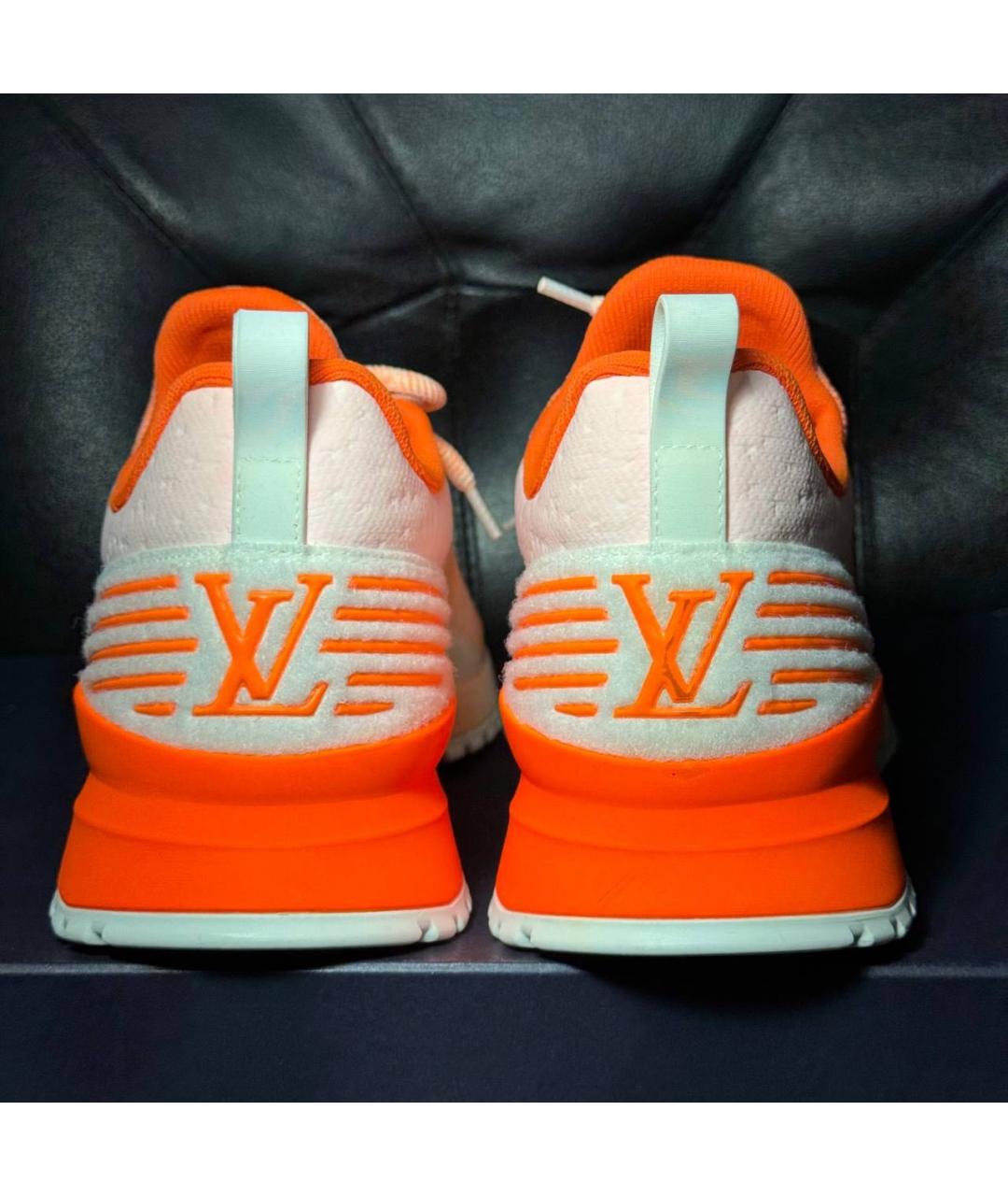 LOUIS VUITTON Оранжевое текстильные низкие кроссовки / кеды, фото 2