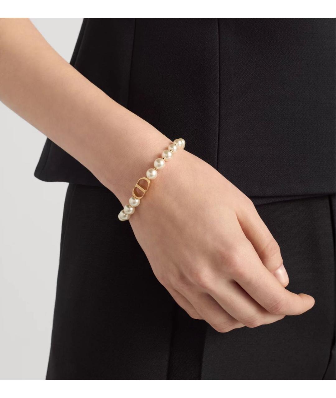 CHRISTIAN DIOR Золотой жемчужный браслет, фото 2