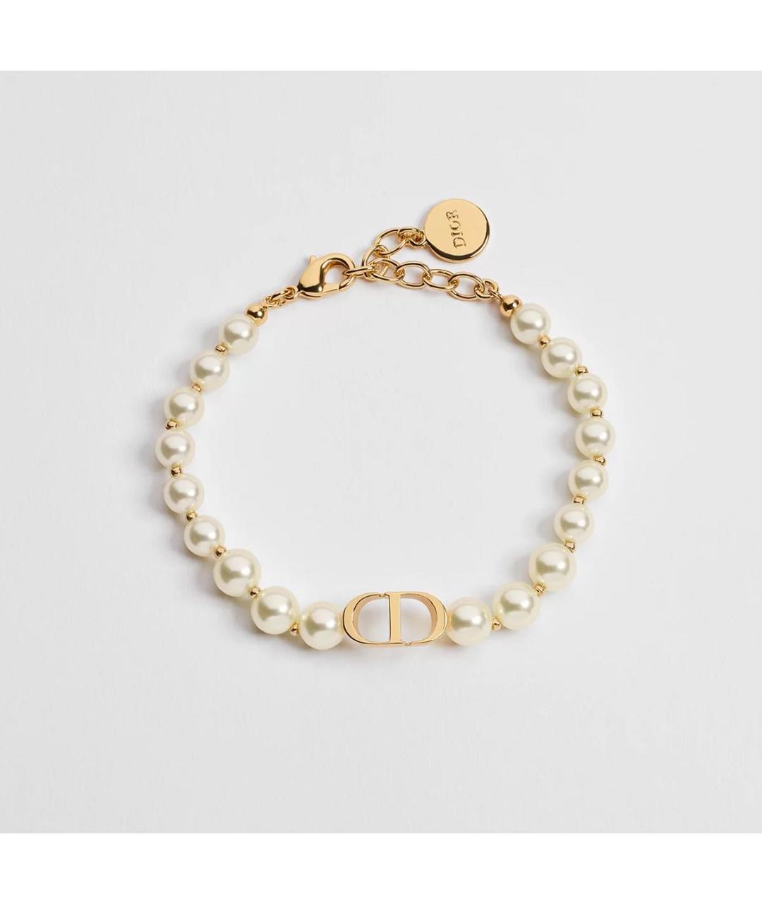 CHRISTIAN DIOR Золотой жемчужный браслет, фото 4