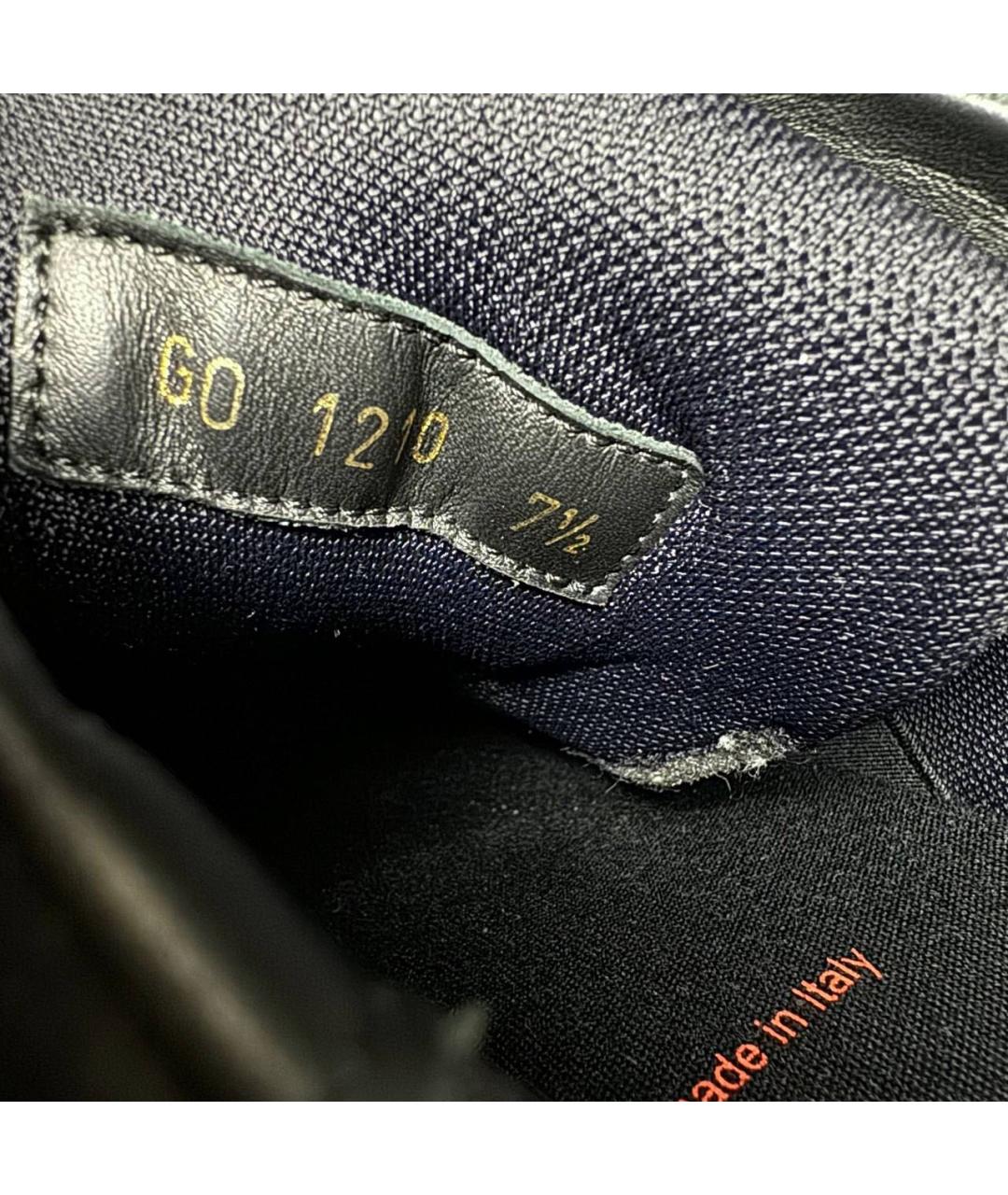 LOUIS VUITTON Черные замшевые низкие кроссовки / кеды, фото 6