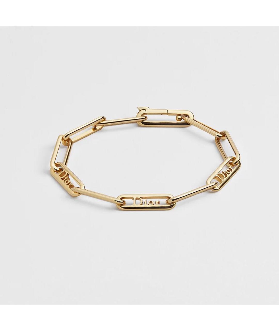 CHRISTIAN DIOR Золотой металлический браслет, фото 4