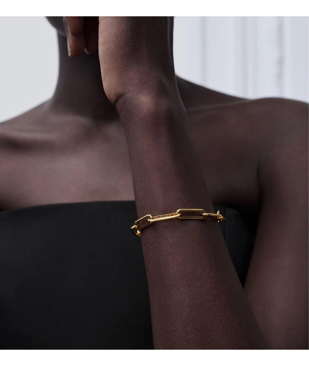 CHRISTIAN DIOR Золотой металлический браслет, фото 3