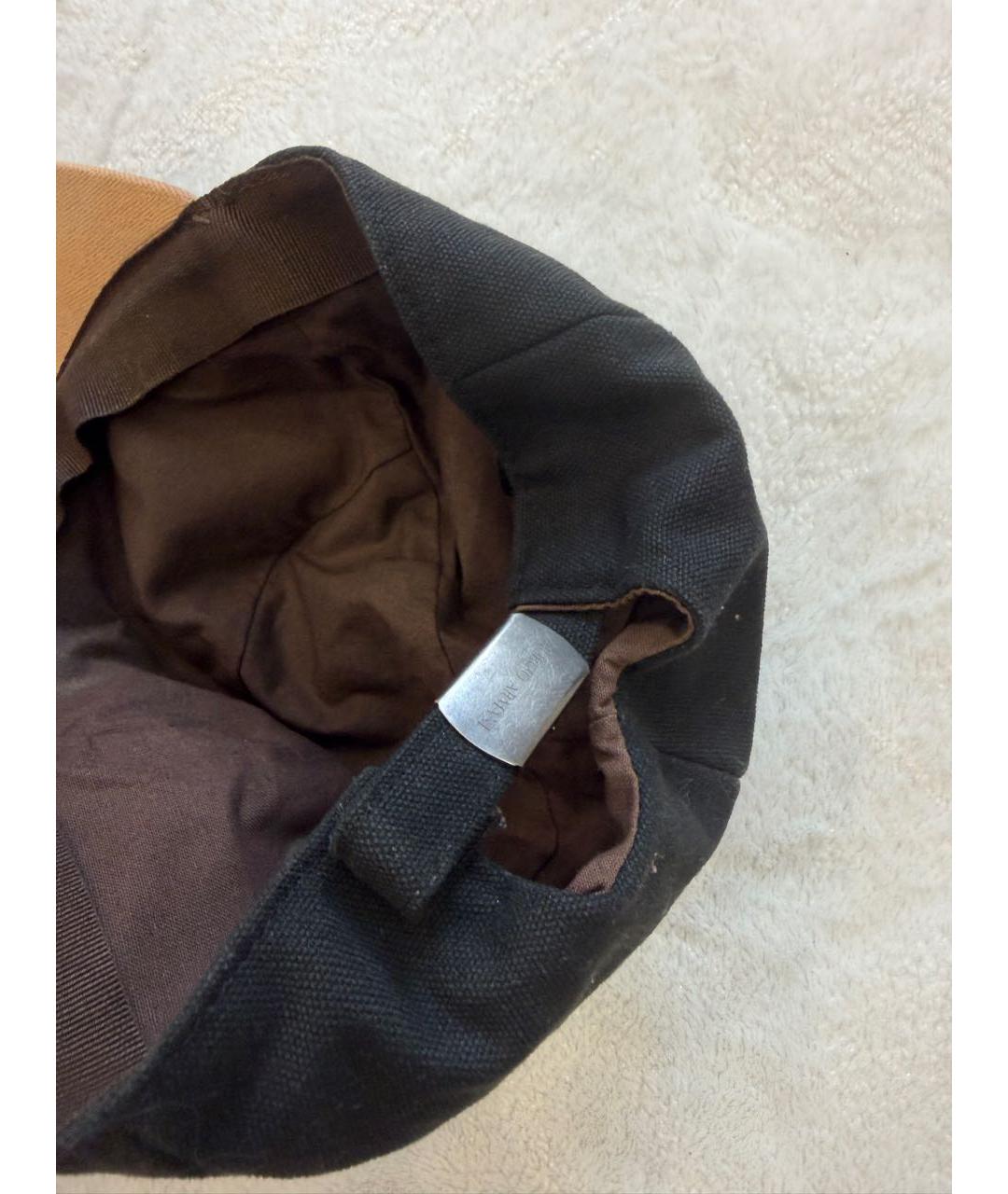 GIORGIO ARMANI Черная хлопковая кепка/бейсболка, фото 6