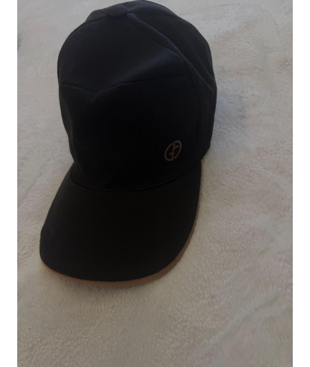 GIORGIO ARMANI Черная хлопковая кепка/бейсболка, фото 8