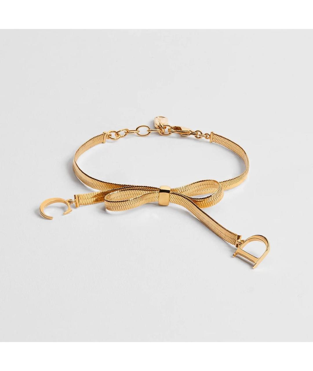 CHRISTIAN DIOR Золотой металлический браслет, фото 4