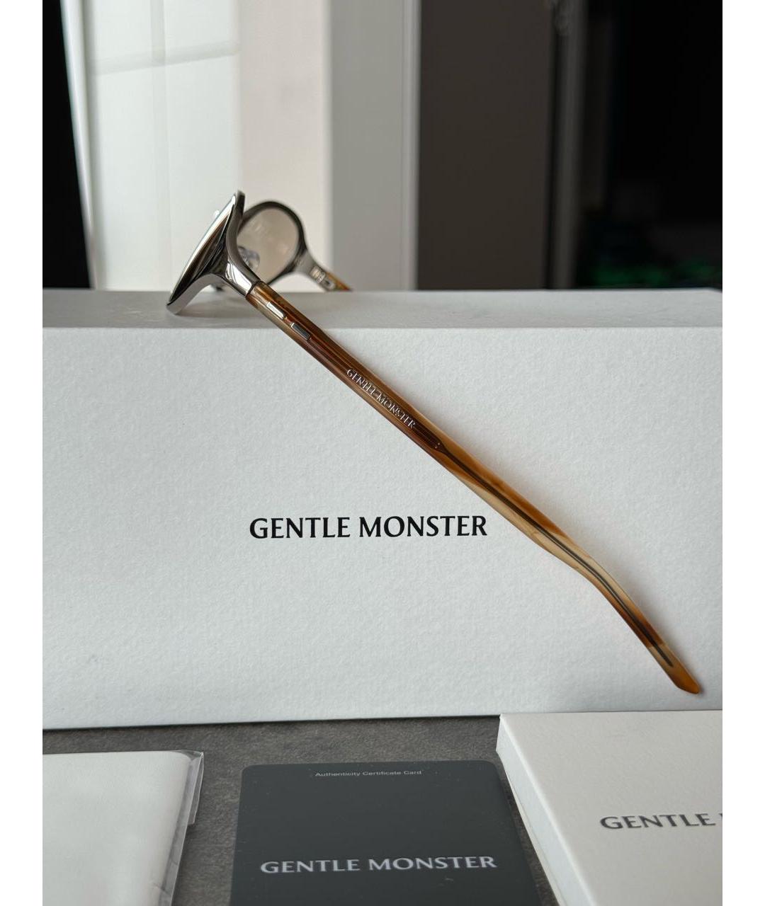 GENTLE MONSTER Коричневые пластиковые солнцезащитные очки, фото 5