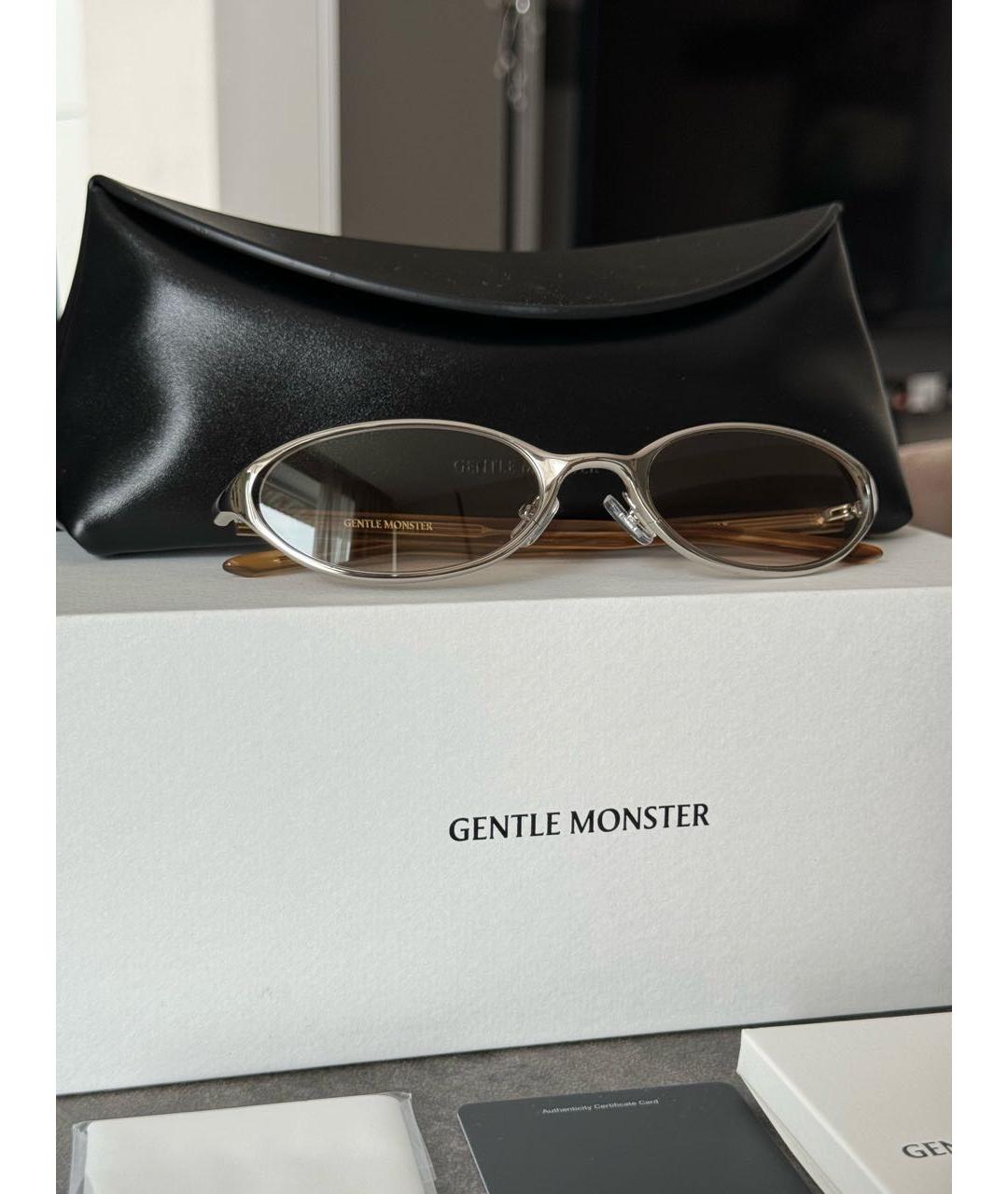 GENTLE MONSTER Коричневые пластиковые солнцезащитные очки, фото 7