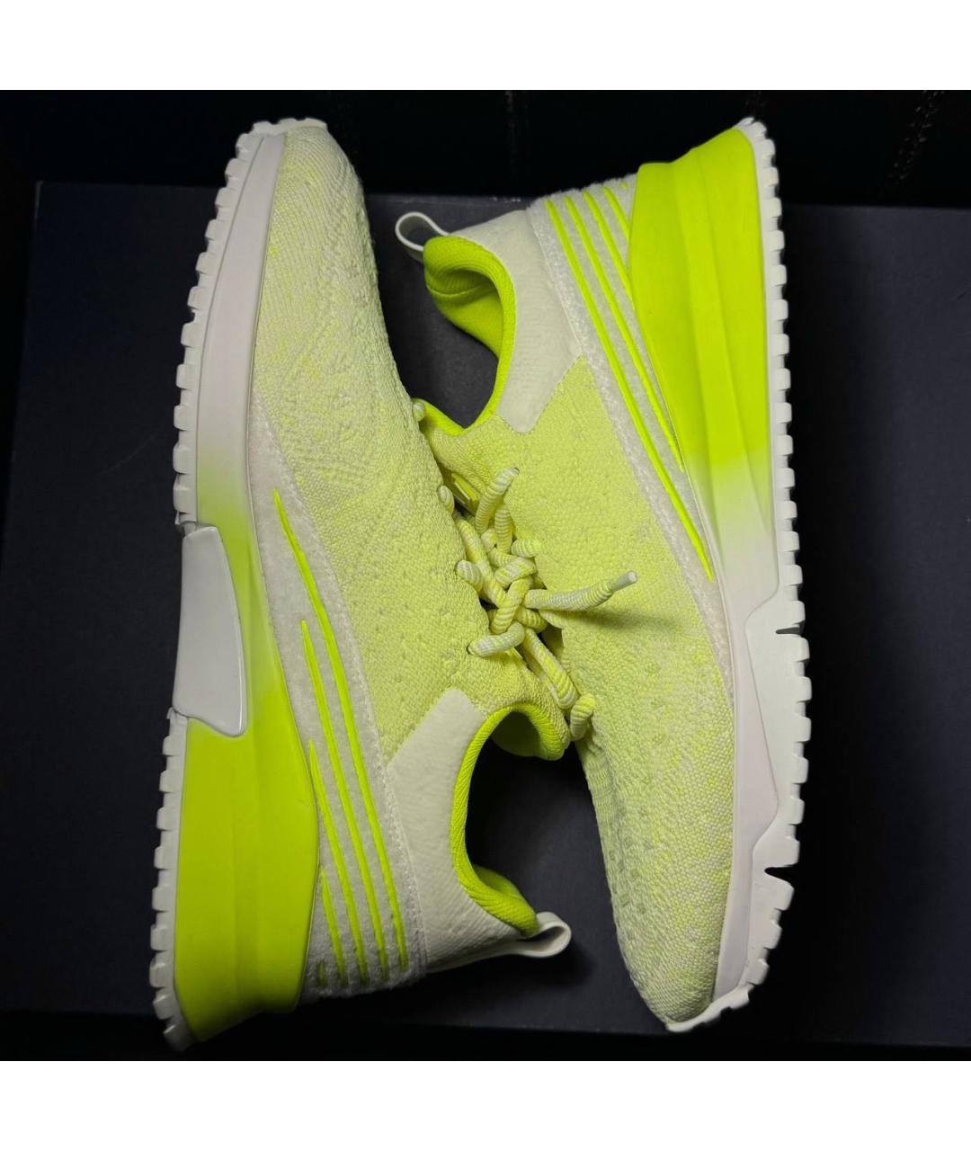 LOUIS VUITTON Салатовые текстильные низкие кроссовки / кеды, фото 4