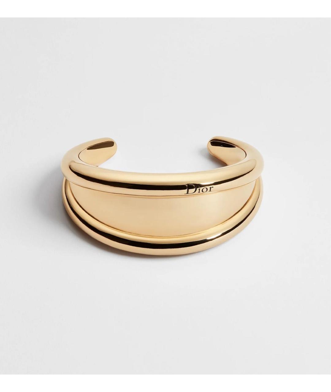 CHRISTIAN DIOR Золотой металлический браслет, фото 4