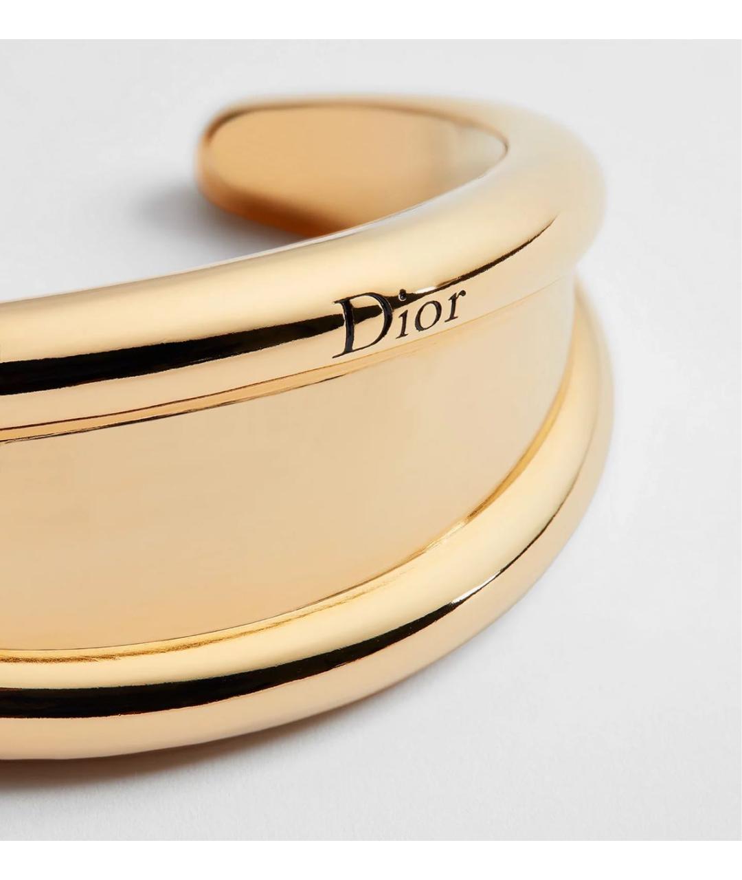 CHRISTIAN DIOR Золотой металлический браслет, фото 3