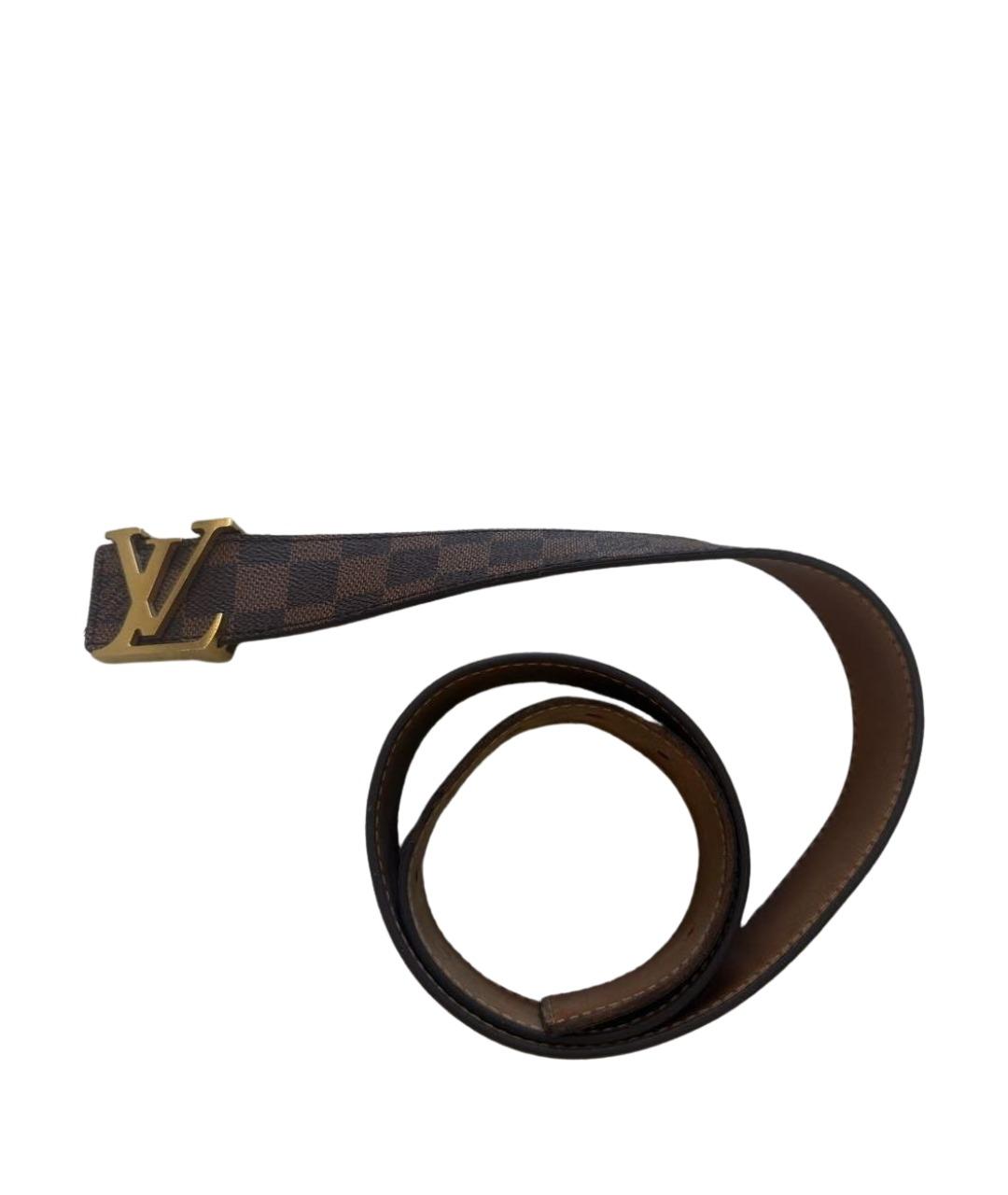 LOUIS VUITTON Коричневый кожаный ремень, фото 1