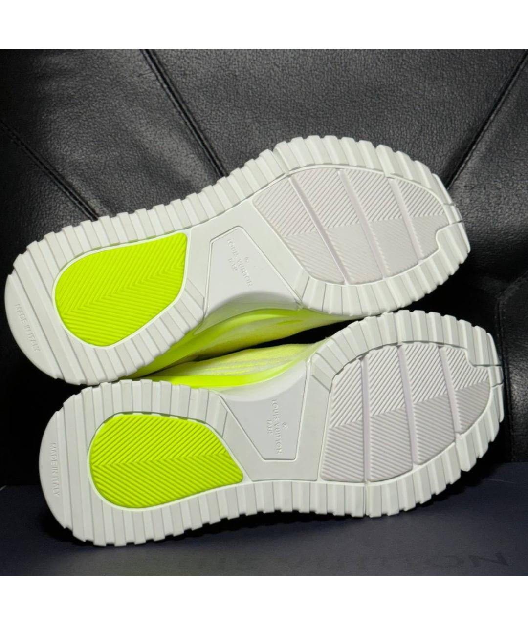 LOUIS VUITTON Салатовые текстильные кроссовки, фото 7