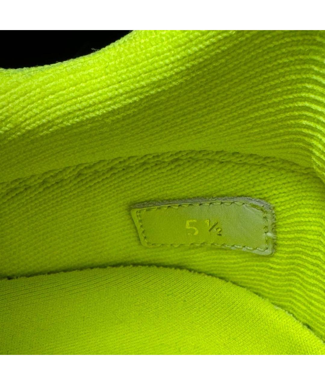 LOUIS VUITTON Салатовые текстильные кроссовки, фото 6