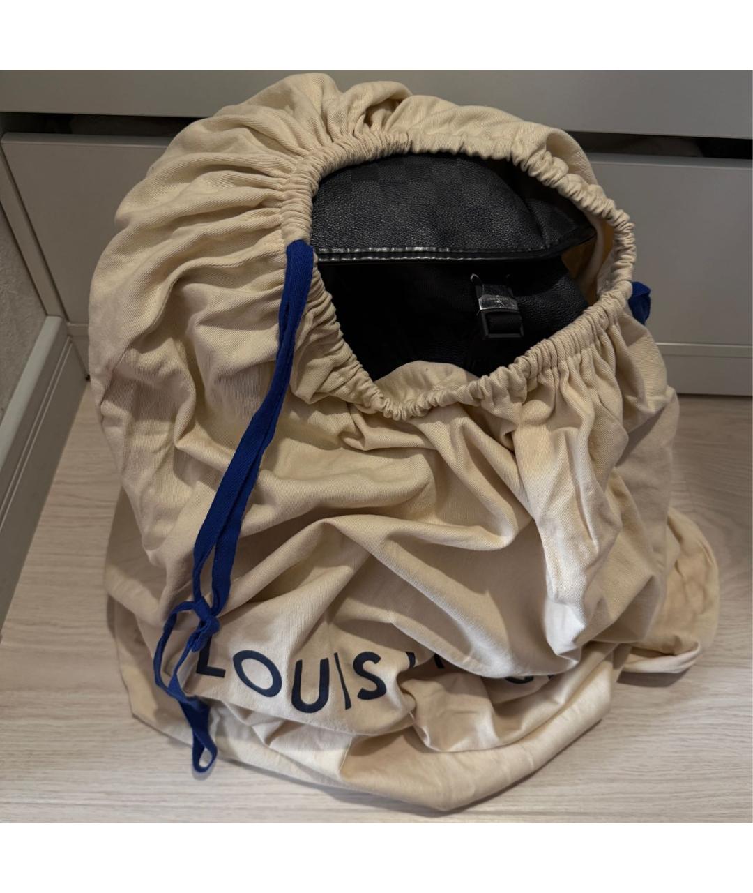 LOUIS VUITTON Антрацитовый рюкзак, фото 8