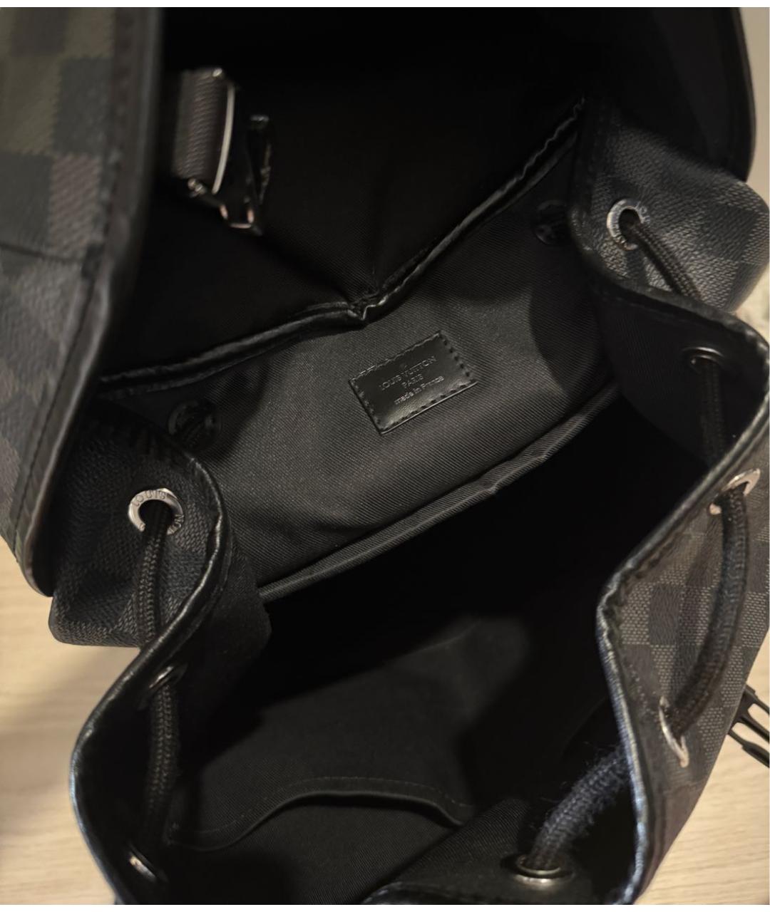 LOUIS VUITTON Антрацитовый рюкзак, фото 4