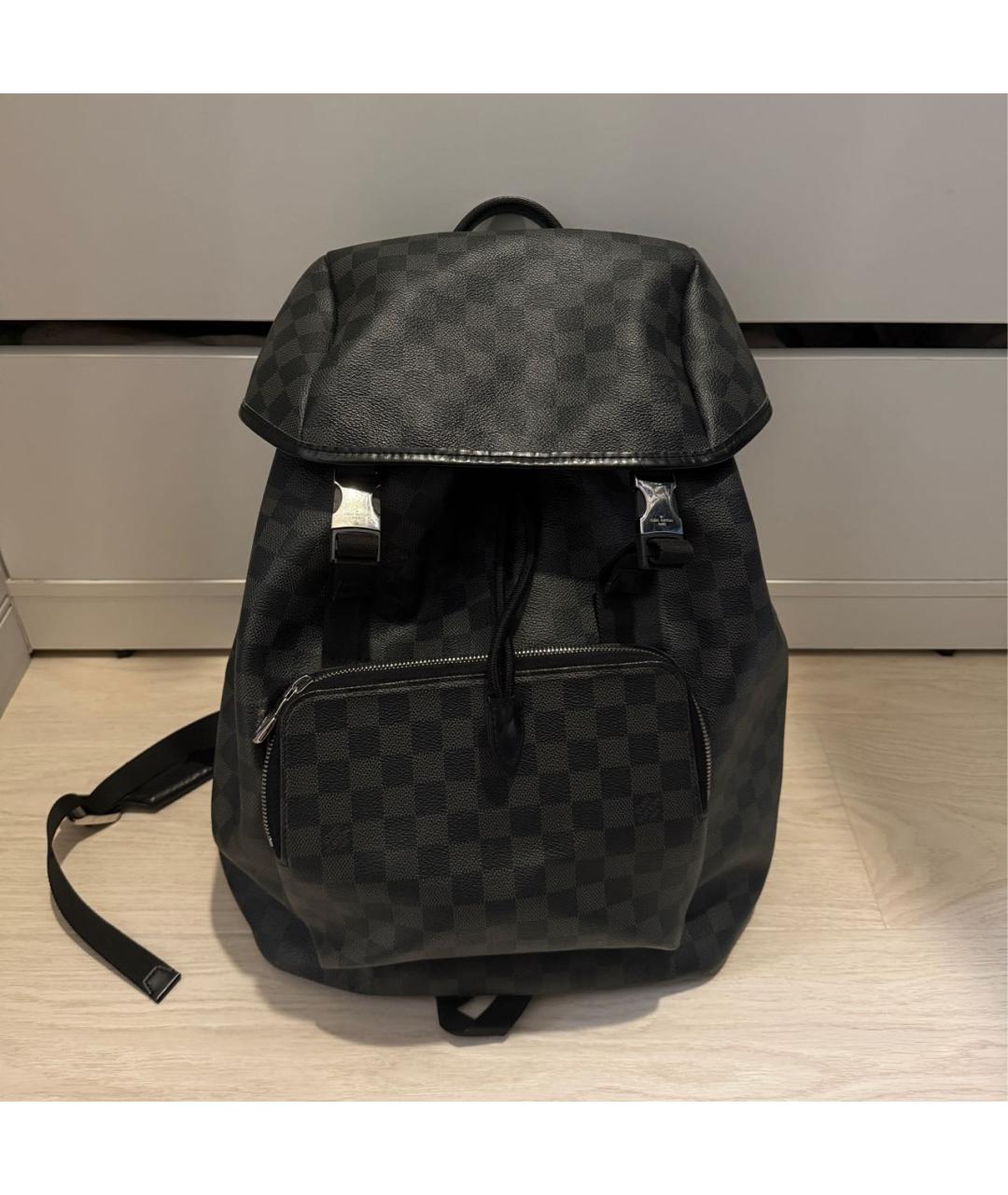 LOUIS VUITTON Антрацитовый рюкзак, фото 9