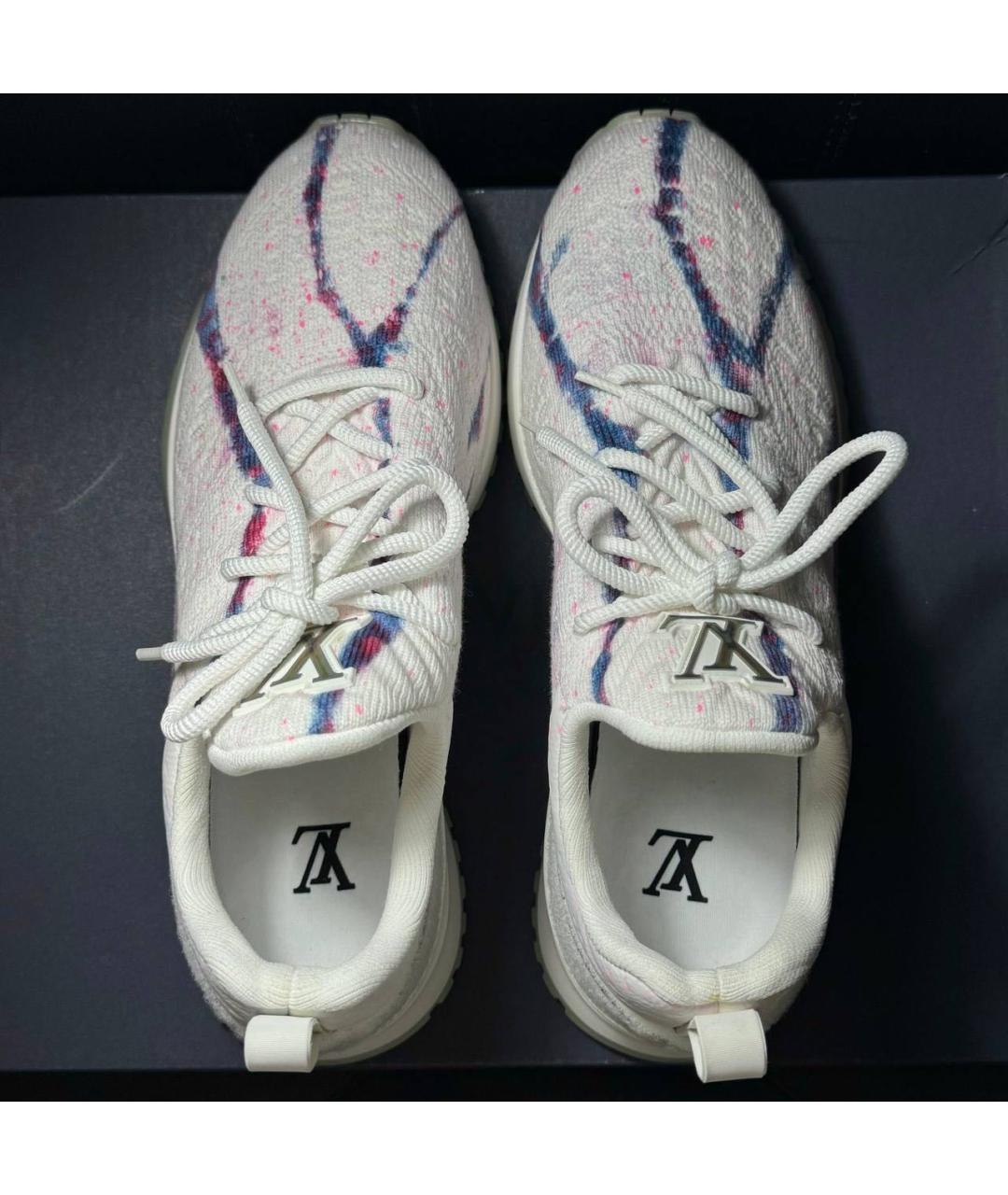 LOUIS VUITTON Белые текстильные низкие кроссовки / кеды, фото 5