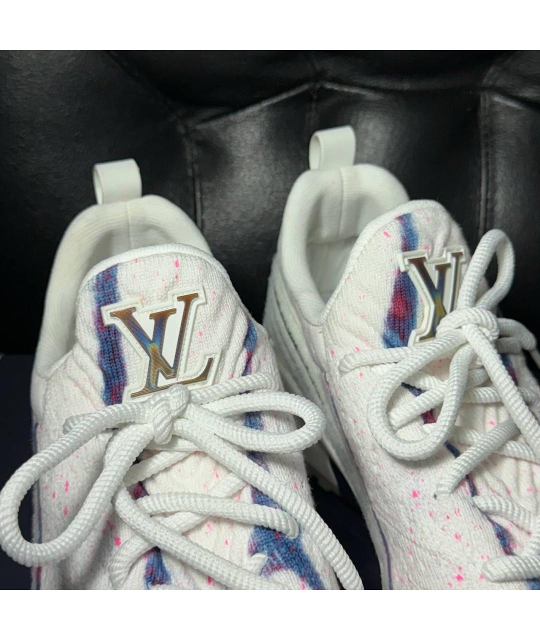 LOUIS VUITTON Белые текстильные низкие кроссовки / кеды, фото 8