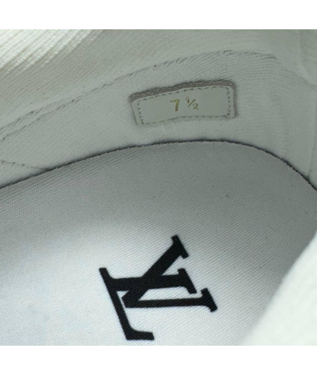 LOUIS VUITTON Белые текстильные низкие кроссовки / кеды, фото 6