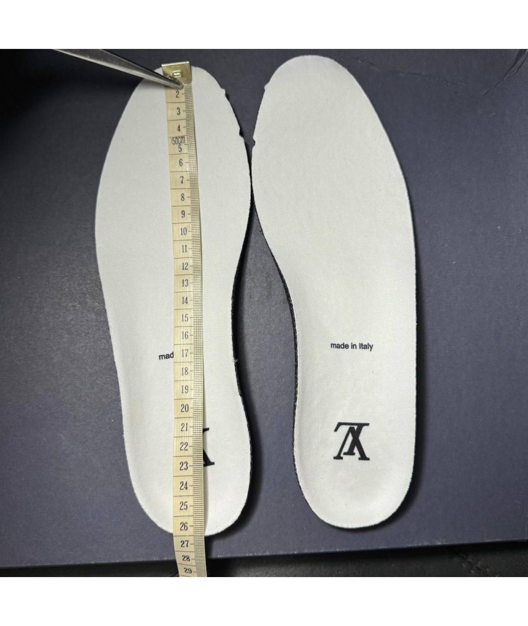 LOUIS VUITTON Белые текстильные низкие кроссовки / кеды, фото 7