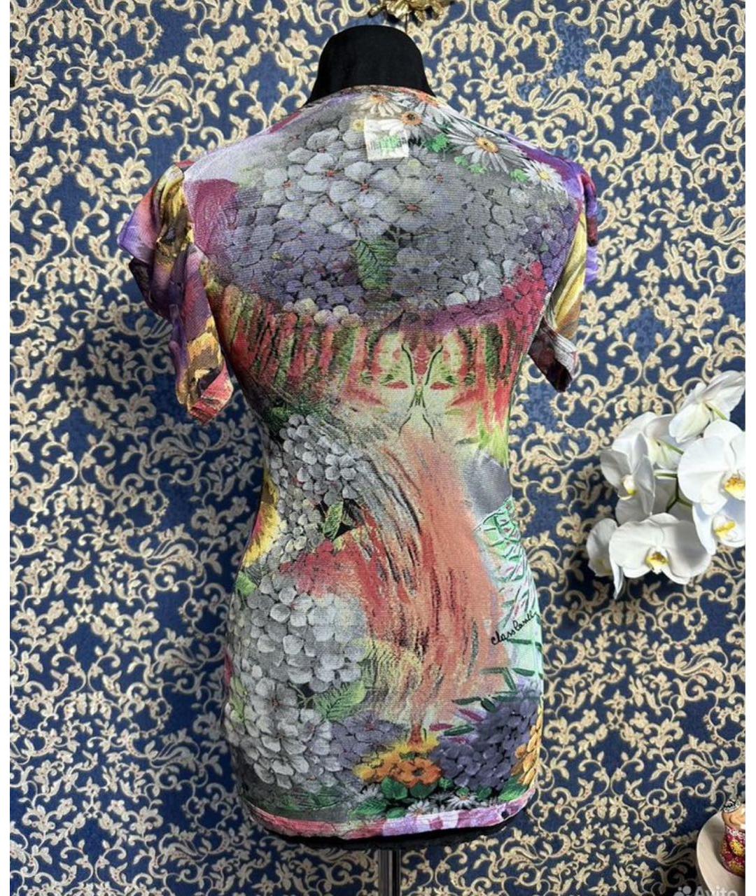 ROBERTO CAVALLI Мульти полиэстеровая блузы, фото 2