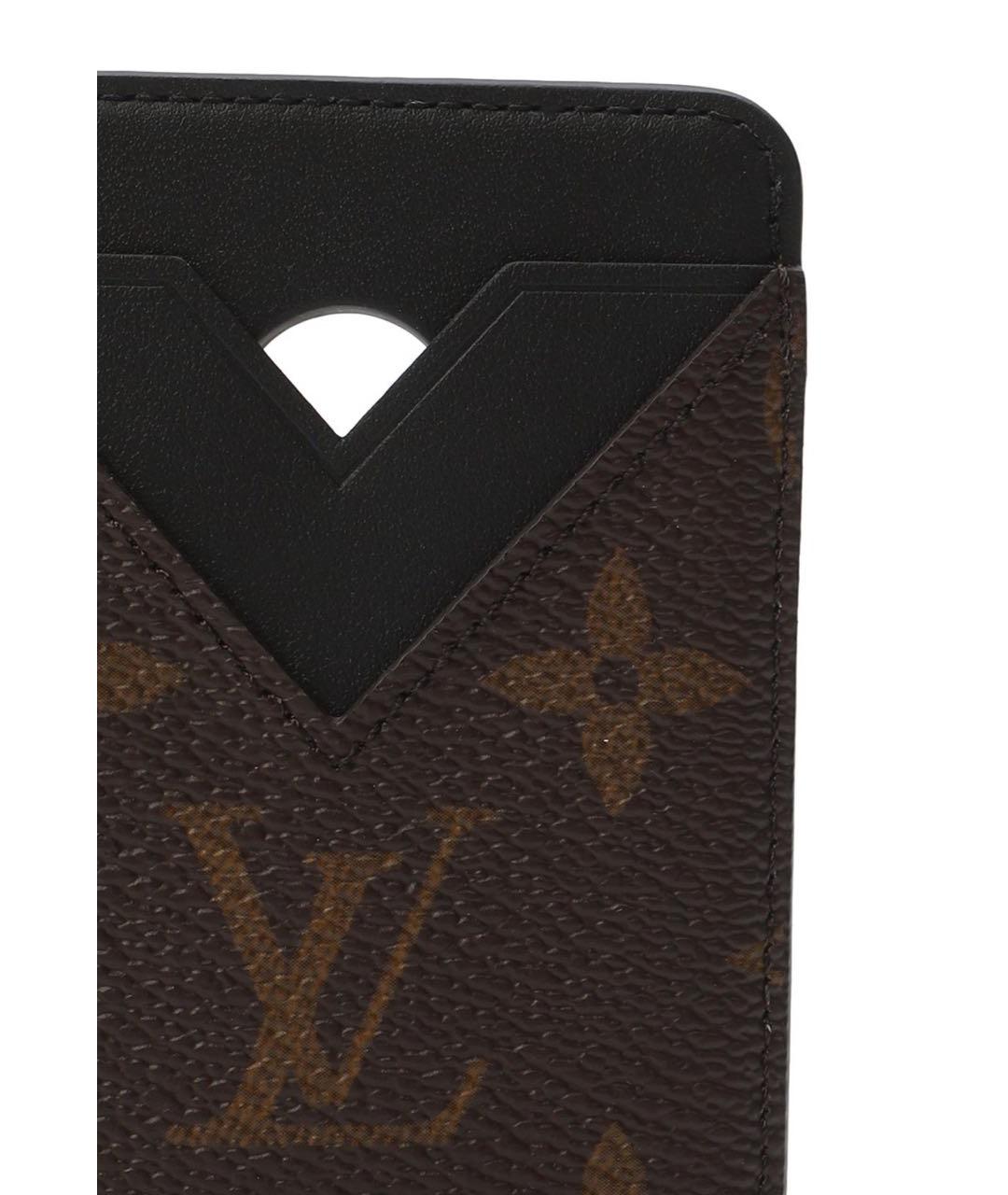 LOUIS VUITTON Коричневый кожаный кардхолдер, фото 3