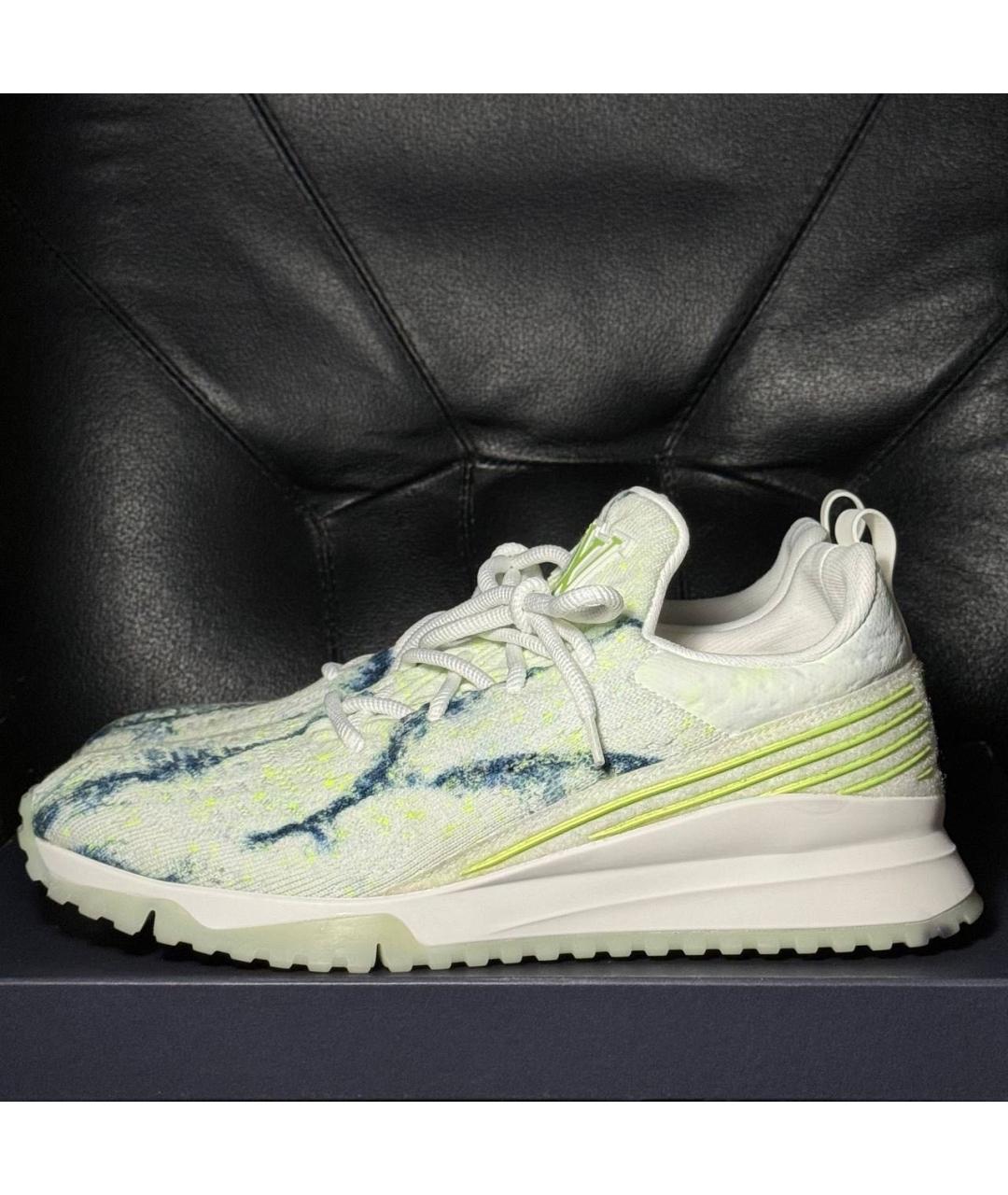 LOUIS VUITTON Белые текстильные низкие кроссовки / кеды, фото 3