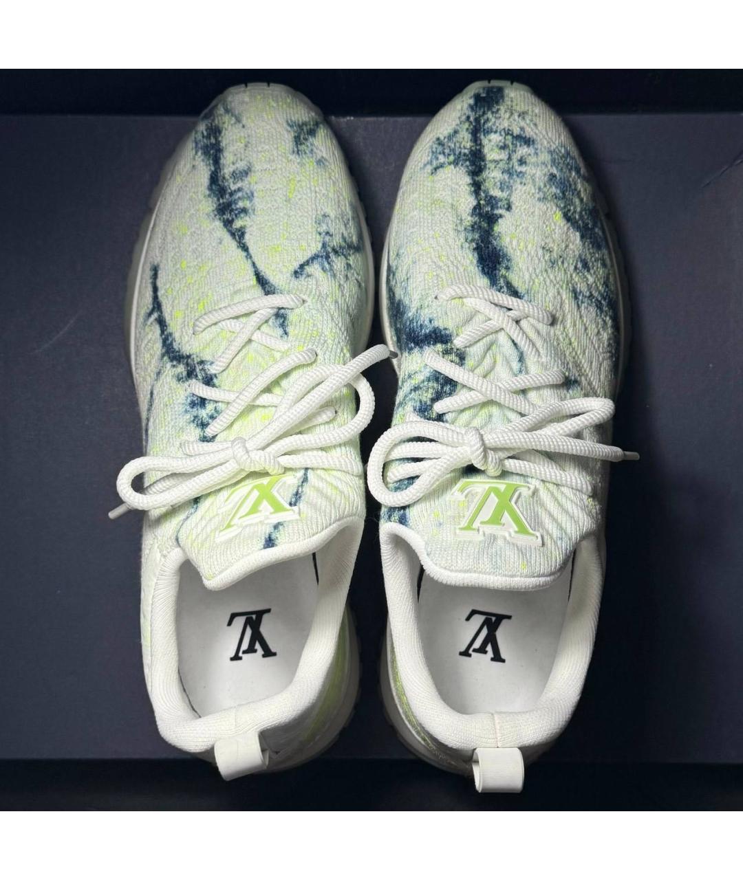 LOUIS VUITTON Белые текстильные низкие кроссовки / кеды, фото 7