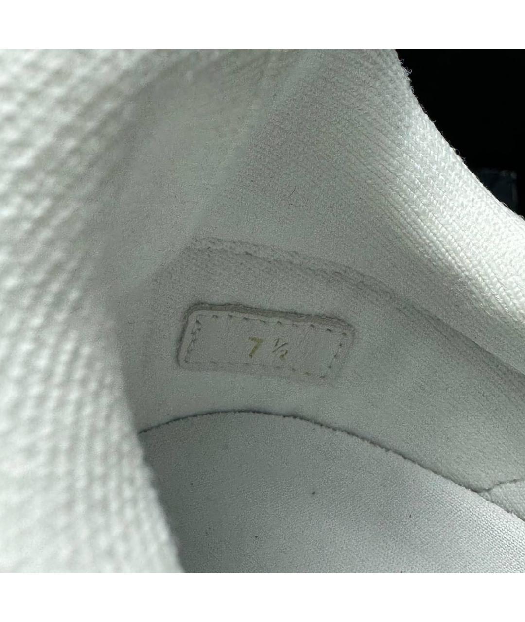 LOUIS VUITTON Белые текстильные низкие кроссовки / кеды, фото 6