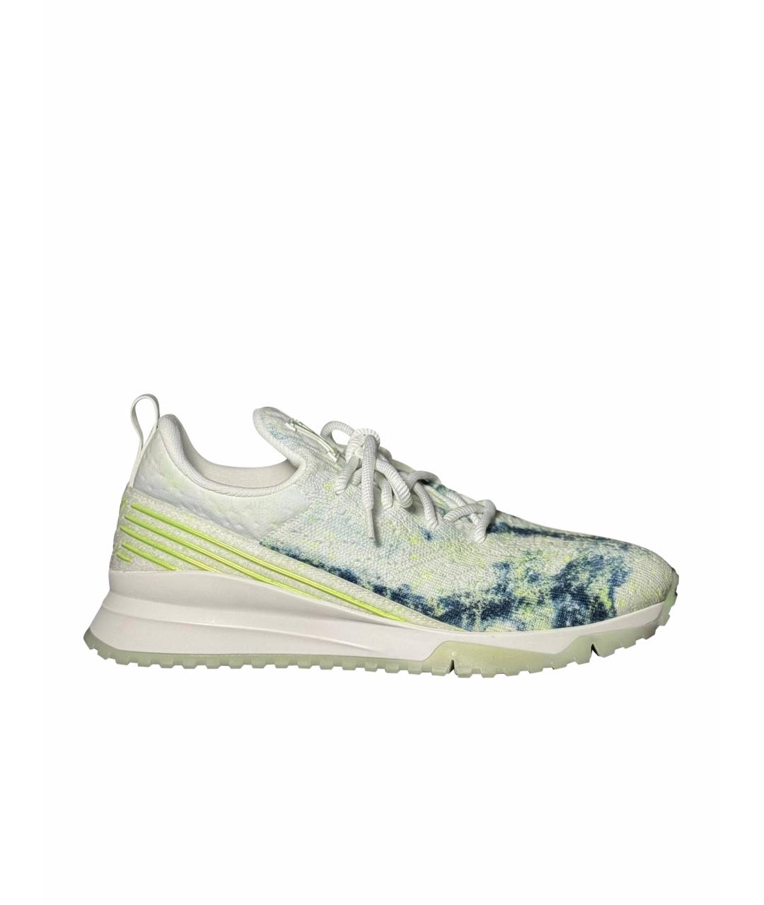 LOUIS VUITTON Белые текстильные низкие кроссовки / кеды, фото 1