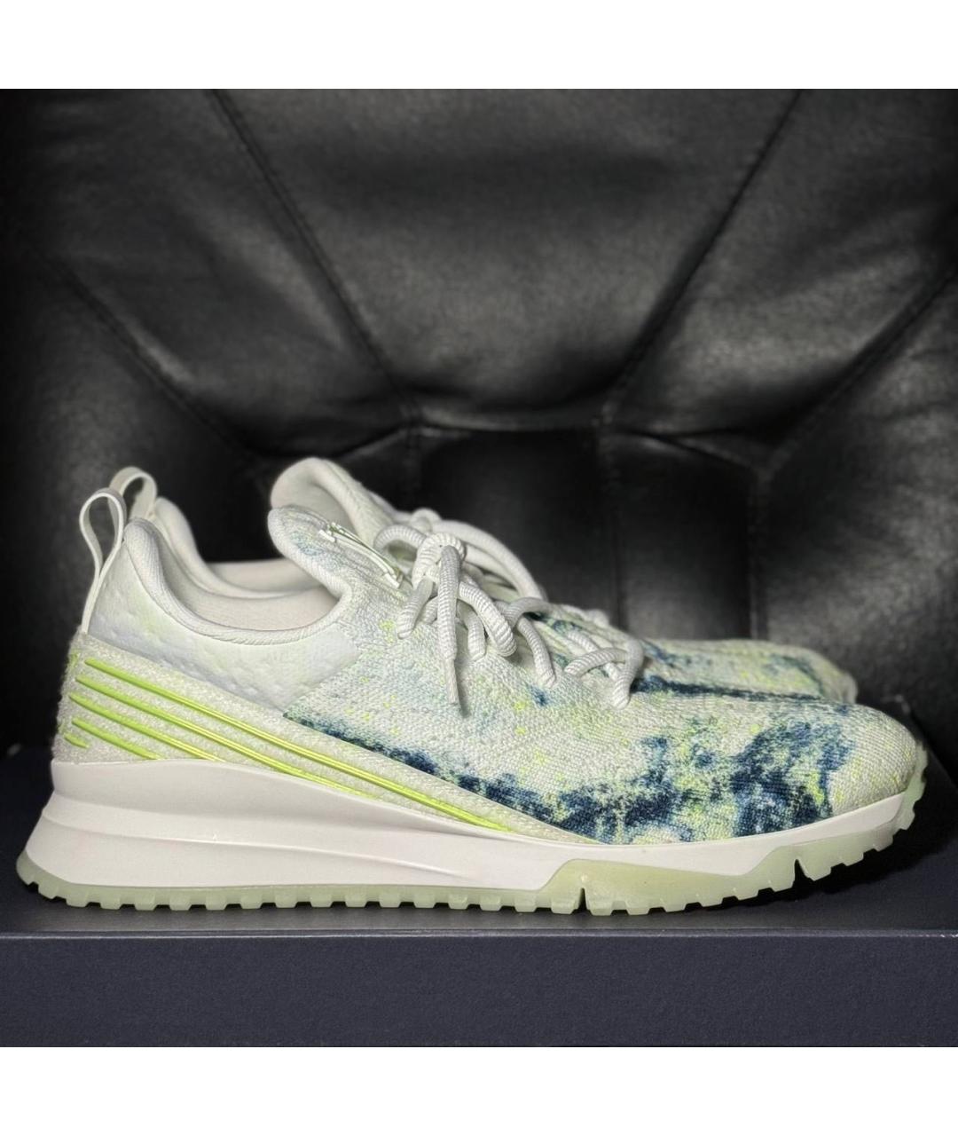 LOUIS VUITTON Белые текстильные низкие кроссовки / кеды, фото 9