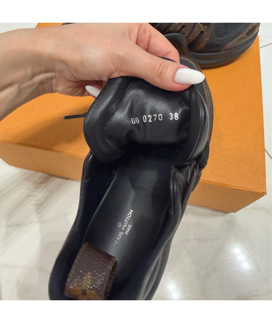 LOUIS VUITTON Черные текстильные кроссовки, фото 3