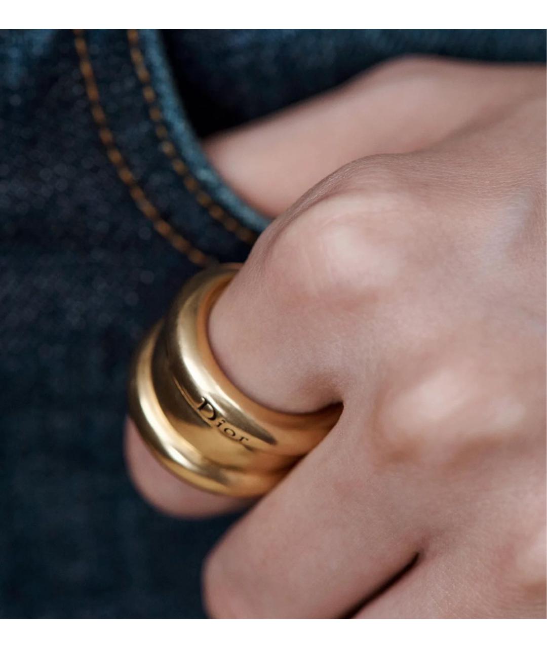 CHRISTIAN DIOR Золотое металлическое кольцо, фото 4
