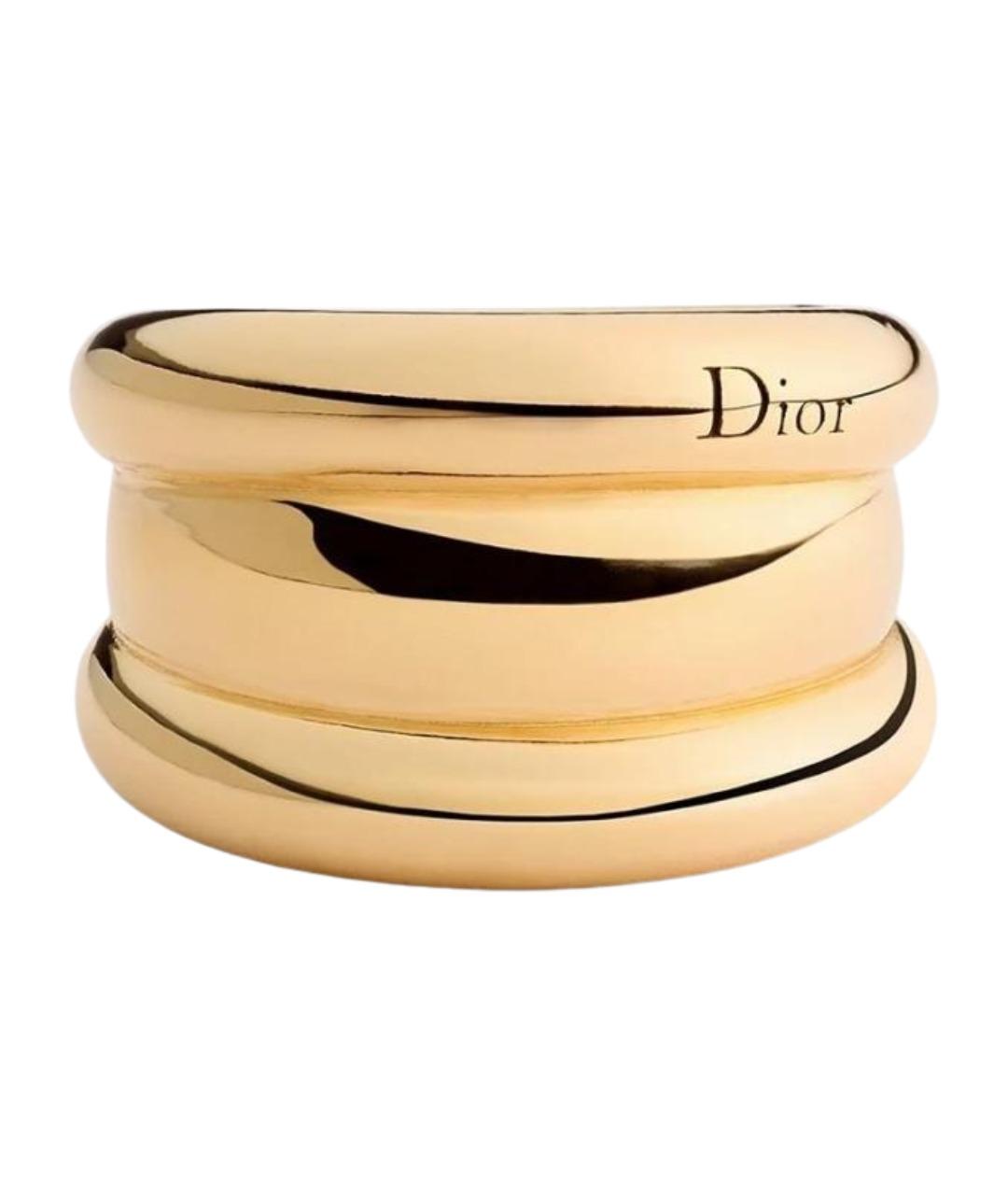 CHRISTIAN DIOR Золотое металлическое кольцо, фото 1