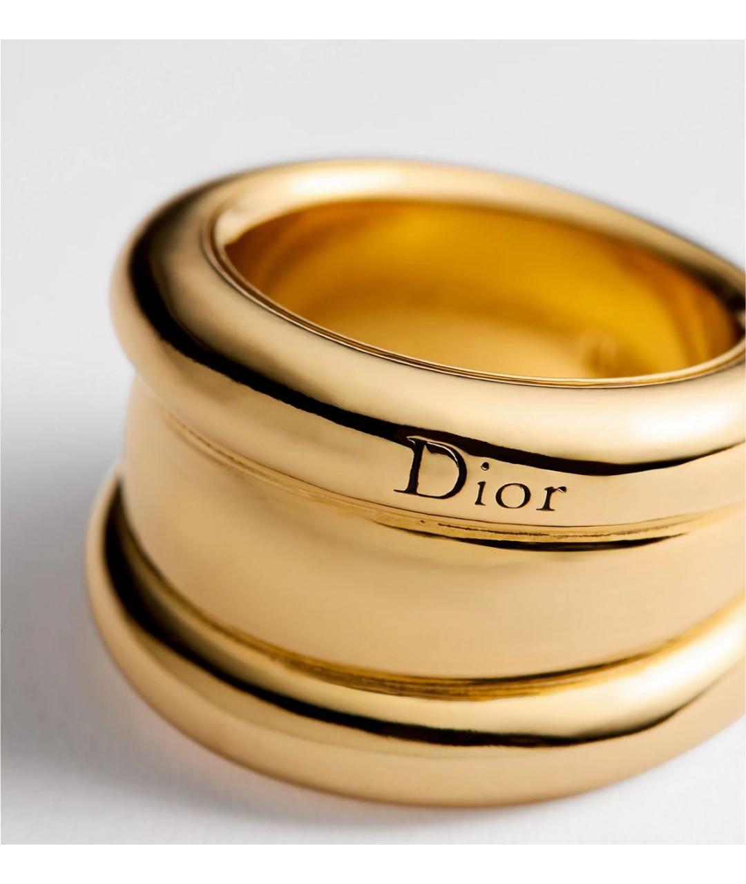 CHRISTIAN DIOR Золотое металлическое кольцо, фото 3