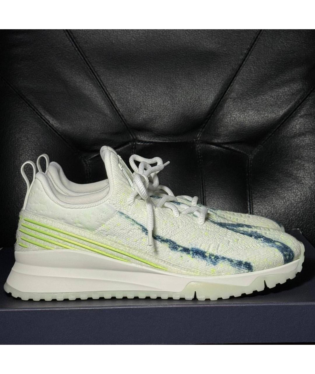 LOUIS VUITTON Белые текстильные низкие кроссовки / кеды, фото 9