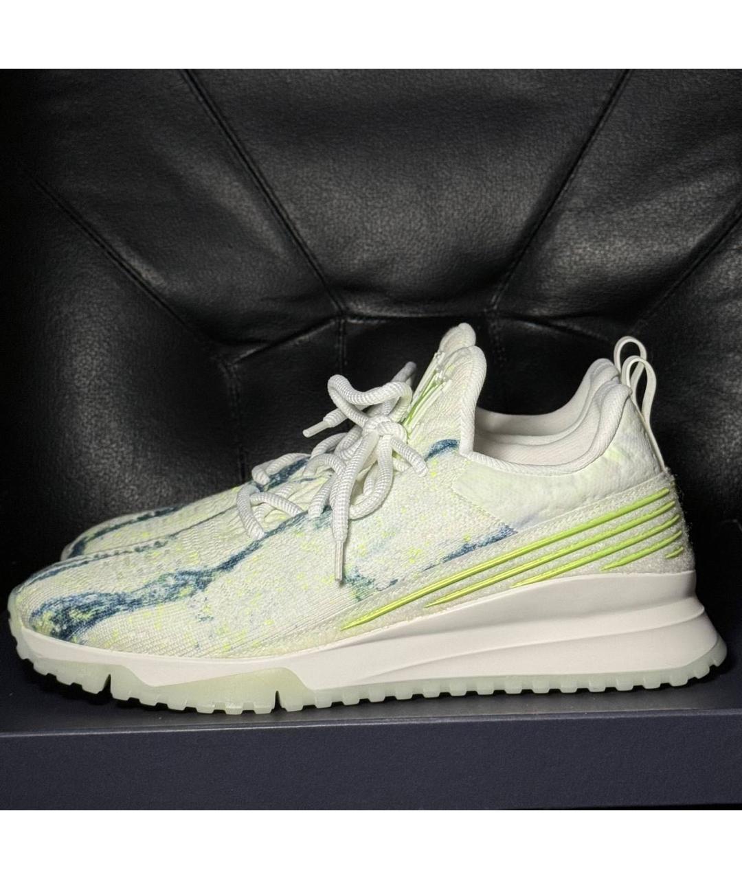 LOUIS VUITTON Белые текстильные низкие кроссовки / кеды, фото 3