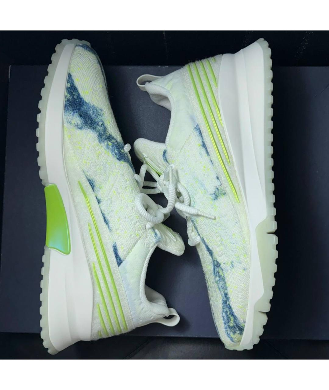 LOUIS VUITTON Белые текстильные низкие кроссовки / кеды, фото 5