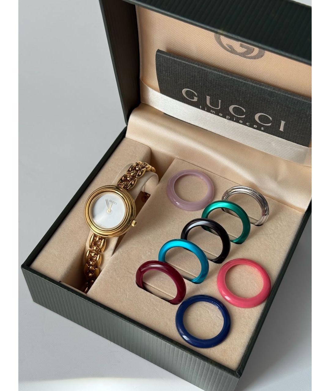 GUCCI Золотые позолоченные часы, фото 5