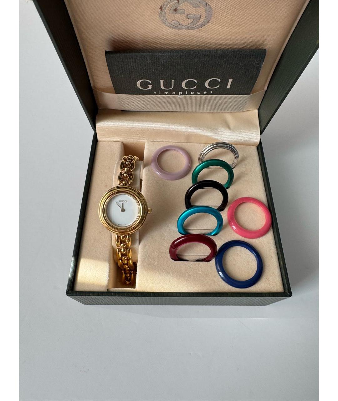 GUCCI Золотые позолоченные часы, фото 3