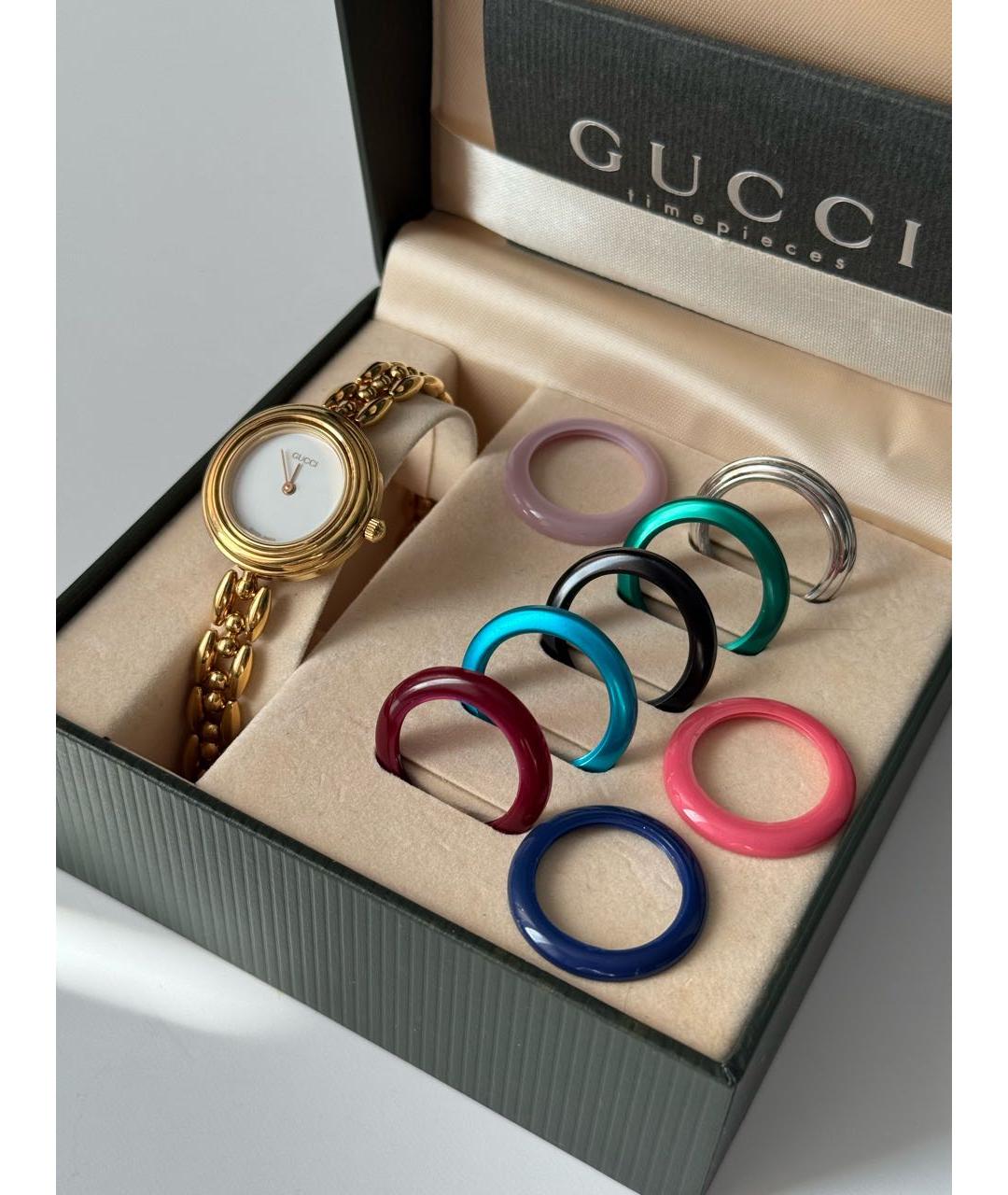 GUCCI Золотые позолоченные часы, фото 4