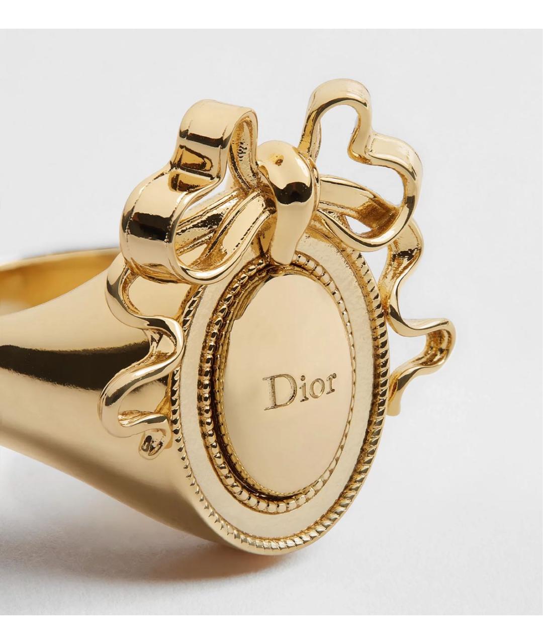 CHRISTIAN DIOR Золотое металлическое кольцо, фото 4