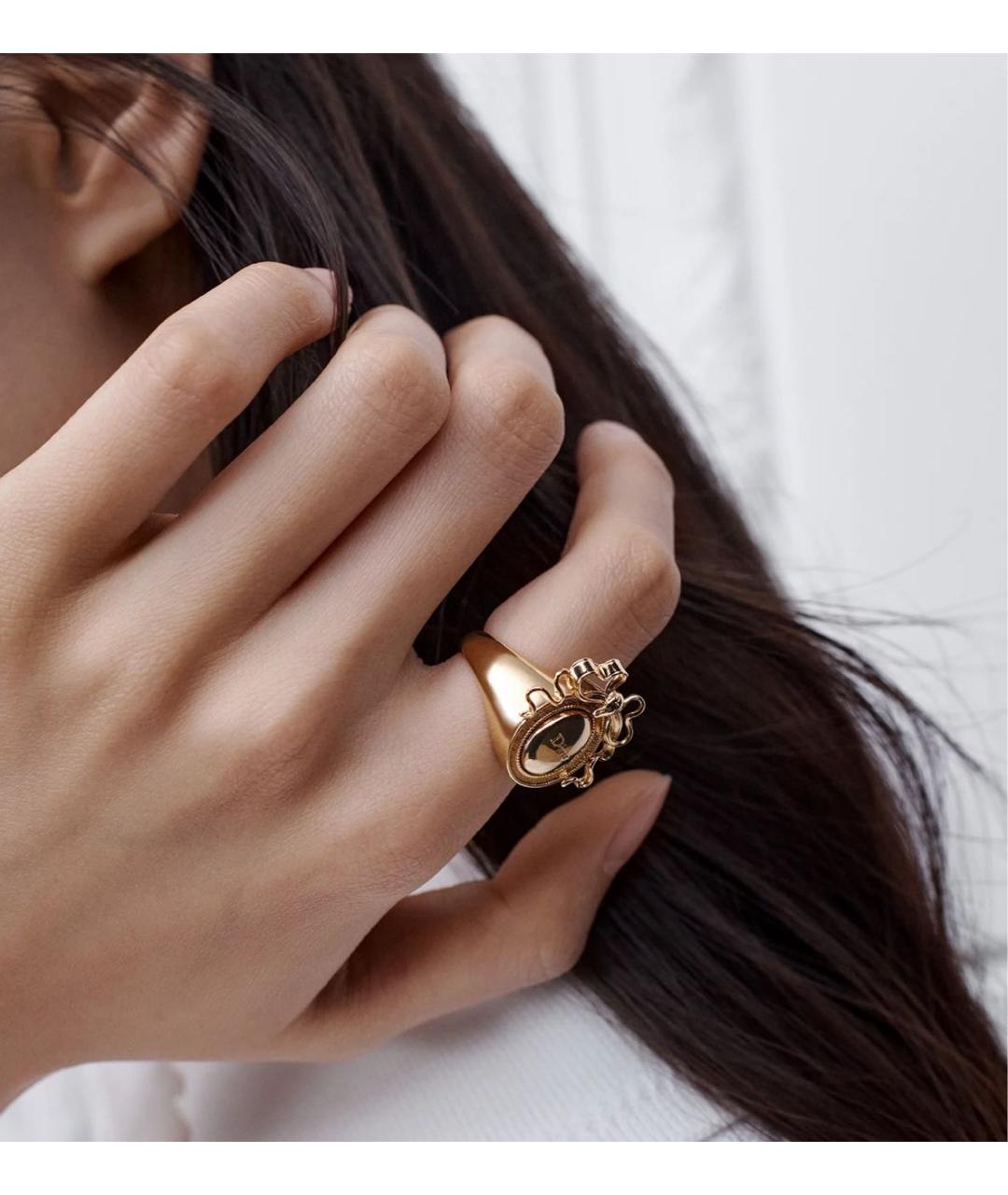 CHRISTIAN DIOR Золотое металлическое кольцо, фото 2