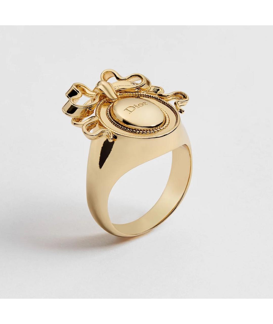 CHRISTIAN DIOR Золотое металлическое кольцо, фото 5