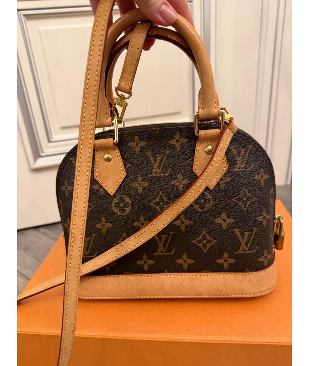 LOUIS VUITTON Коричневая сумка с короткими ручками, фото 3